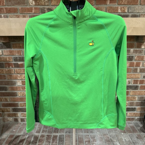 Magnolia Lane Other - Masters Women's 1/2 Zip Green Flag Golf Preppy Casual Lightweight Layer Logo